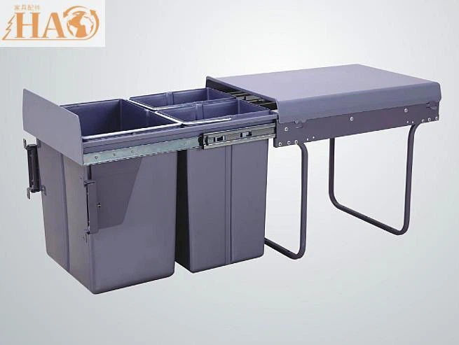 Kabinet Dapur Tarik Dalaman Tong Sampah Plastik